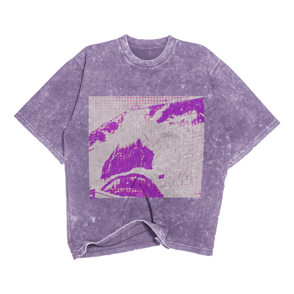 Graffiti Print Tee (Purple)